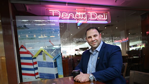 Hanna El Mouallem at the family owned Dendy Deli, named after suburb founder Henry Dendy.