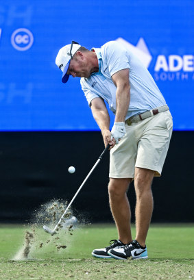 Talor Gooch plays on the 12th hole at The Grange Golf Club.