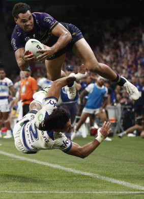 Air Coates: Xavier Coates and his epic round-two try against the Warriors.