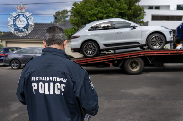 Federal police have seized cars as they dismantled the syndicate.