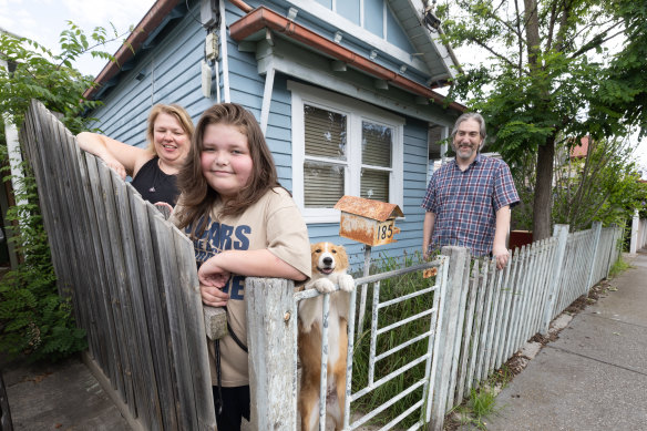 Danielle North and her husband Nick Stebbing and their daughter Meg at their Kingsville home.