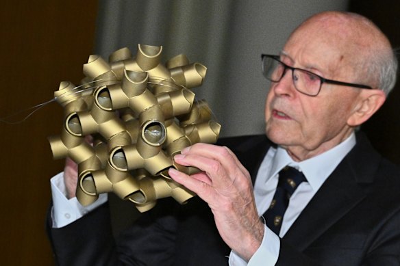 Richard Robson at the Nobel Museum in  Sweden.