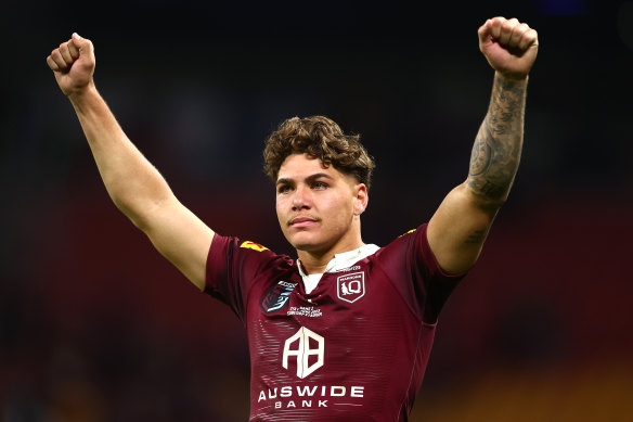 Reece Walsh shone in his opening two games for the Maroons last year. 