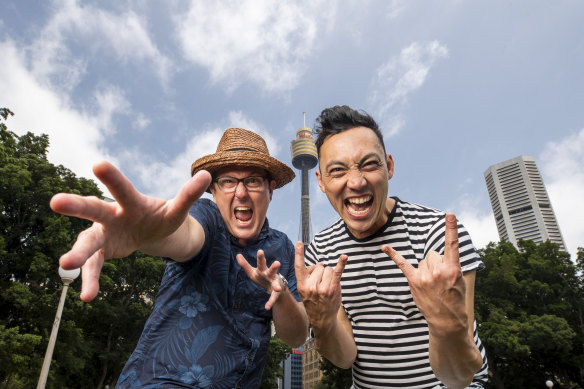 Dave McCormack (left) from Custard and Quan Yeomans from Regurgitator brought the ’90s back at the Enmore.