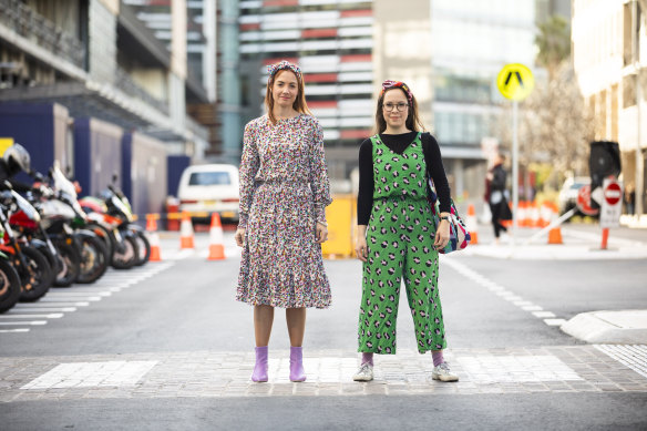Sydneysiders Holly Lyons (left) and Amy Stewart still love their Gorman outfits but are no longer part of the "Gormie" tribe.