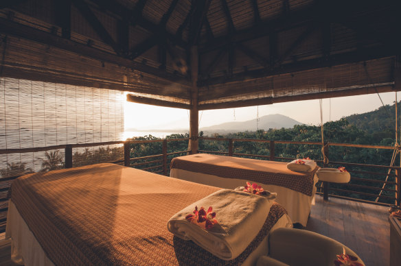 Closer to nature in an open-air treatment area at Kamalaya.