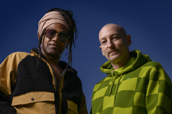 Zaacharia Fielding and Michael Ross at Ross’s Adelaide home.