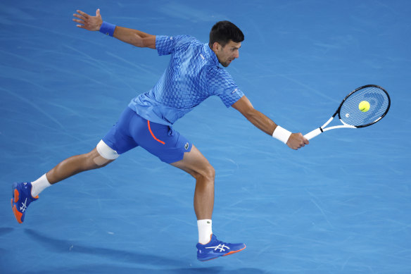 Novak Djokovic went on to beat Enzo Couacaud in four sets.