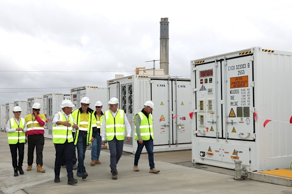 Albanese at the Collie Power Station.