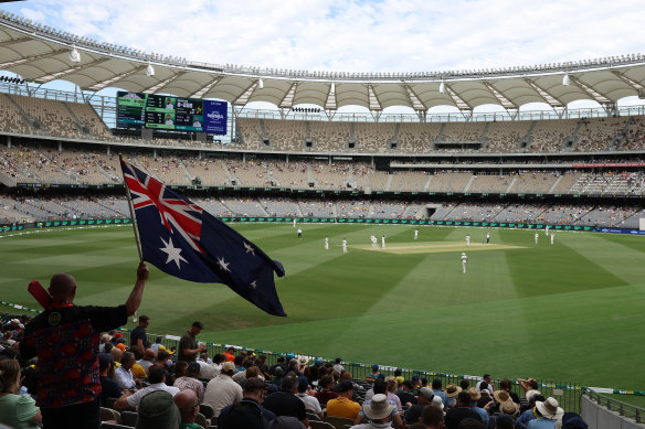 Crowds at Perth’s Optus Stadium for the Pakistan Test in December were poor.