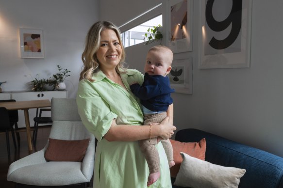 Hayley Scutts-Gullery changed her lifestyle before falling pregnant with her baby, Hugo.