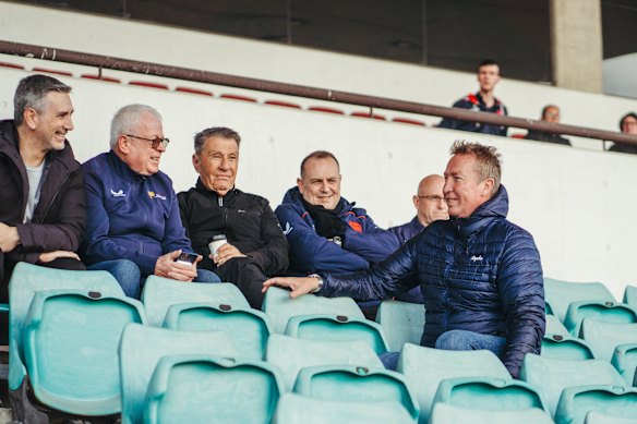 Politis and Trent Robinson were there to watch Mark Nawaqanitawase play his first game for the Roosters in reserve grade, at Wentworth Park in 2024.