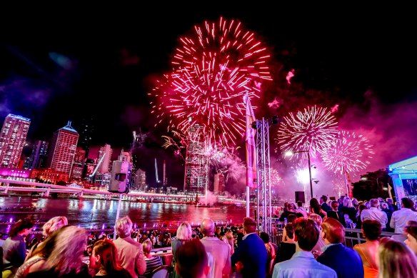 Brisbane Festival fireworks.