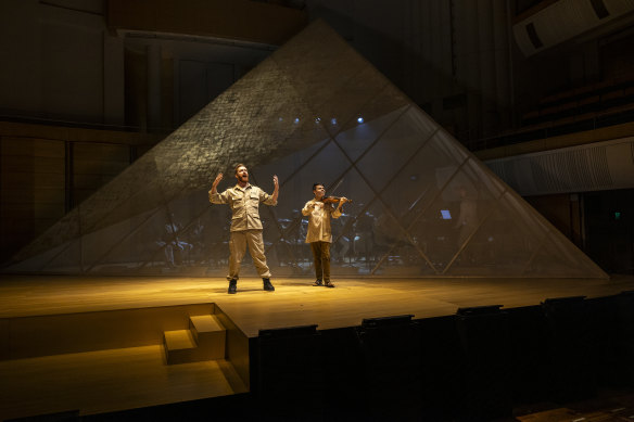 Tim Mead and Matthew Greco shared a brief and shining moment under the pyramid.