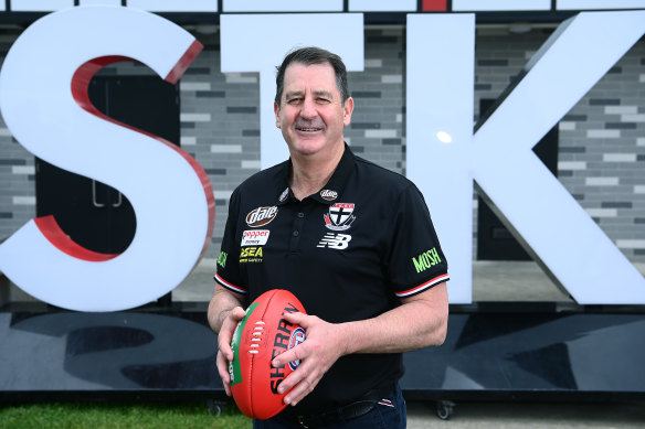 Ross Lyon has returned for his second stint as the Saints’ senior coach.