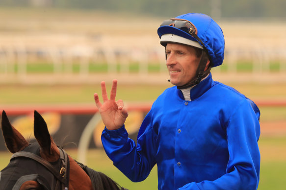Hugh Bowman is in rare condition and has eight rides at Royal Randwick on Saturday.