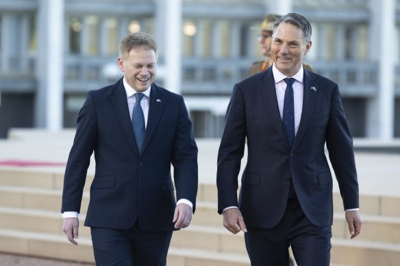 Shapps and Marles in Canberra this morning.