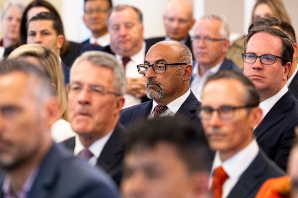 Wills MP Peter Khalil at Labor’s caucus meeting in Canberra on Friday.