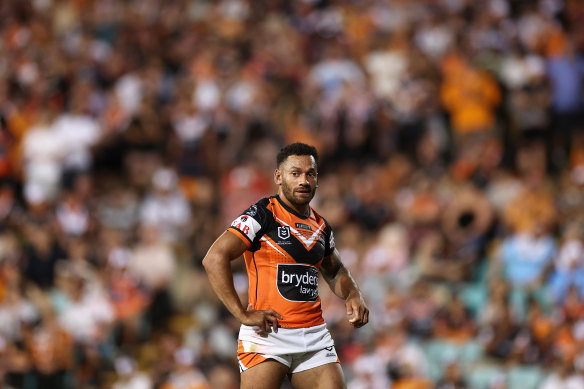 NSW incumbent No. 9 Api Koroisau has tried hard in a winless Wests Tigers side.