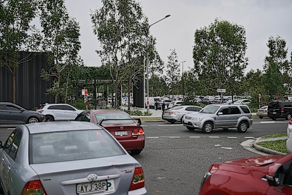 Traffic numbers have surged in Eastern Creek after the shopping complex opened last month.