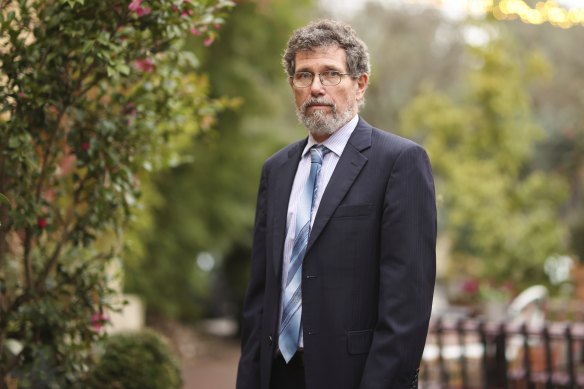 Peter Ridd in Canberra, where he debriefed with supporters after his court hearing.