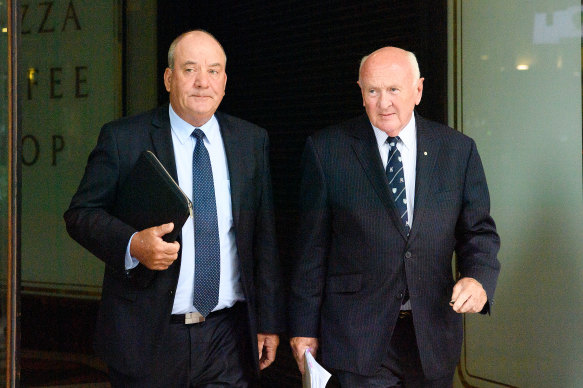 Maguire with his lawyer Jim Harrowell on Tuesday.