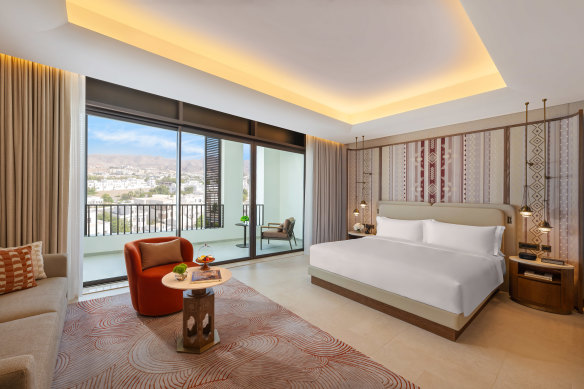 A Mountain View room at the Mandarin Oriental Muscat.