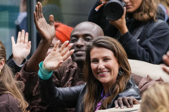 Norway’s Princess Martha Louise and her groom, Durek Verrett, ahead of their wedding on Saturday. 