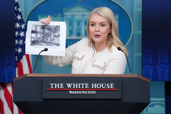 A secretária de imprensa da Casa Branca, Karoline Leavitt, destacou que os presidentes anteriores fizeram grandes mudanças no edifício.