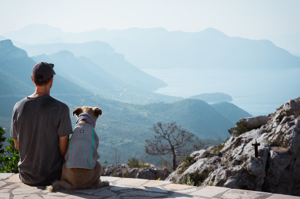 Tom Turcich and his dog Savannah. 