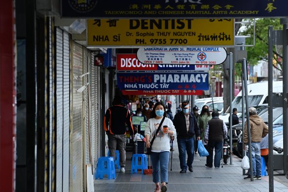 Many shops were closed on the streets of Cabramatta.