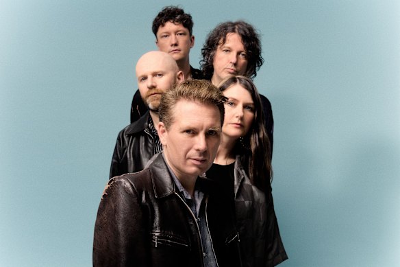 Alex Kapranos with his Franz Ferdinand bandmates.