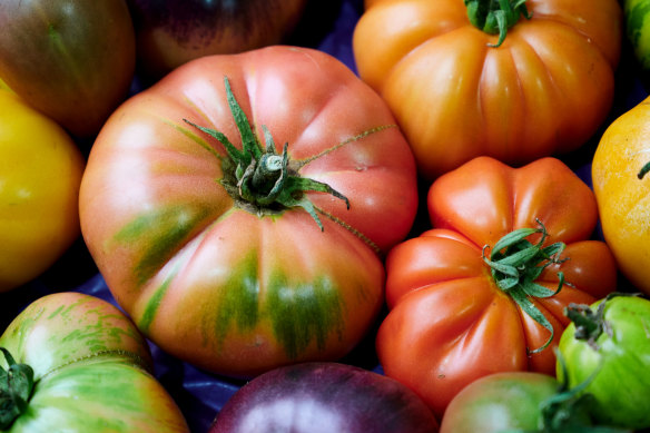 Natoora’s customisable app lets chefs order the exact type of produce they require, such as
multicoloured tomatoes.