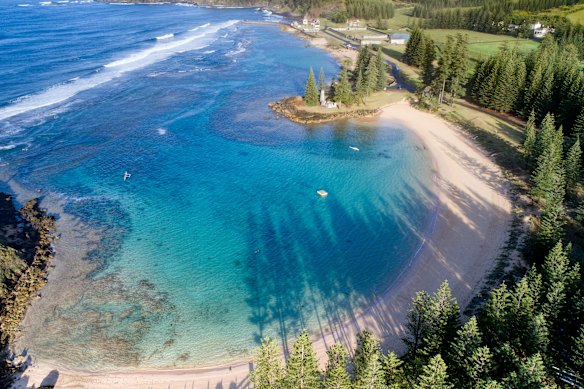 Emily Bay and the pines, Norfolk Island.