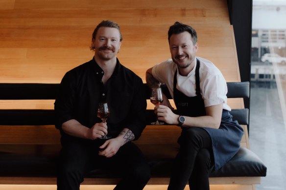 Christian Ryan (right) with restaurant manager Hedley Monks.