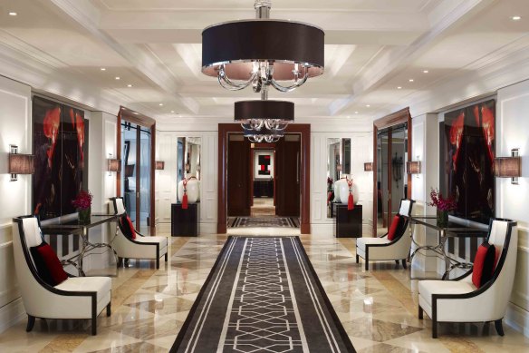 Dramatic entrance… Crown Towers Melbourne’s Presidential Suite.