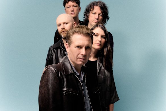 Frontman Alex Kapranos with his Franz Ferdinand bandmates.