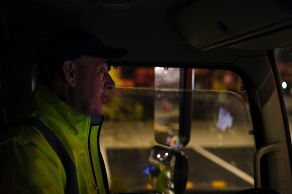Dandenong Council road-sweeper operator Vincent Zammit has to start work at 2am. “You’ve got a lot of the creatures of the night getting around,” he says. Colleagues have had guns pulled on them.
