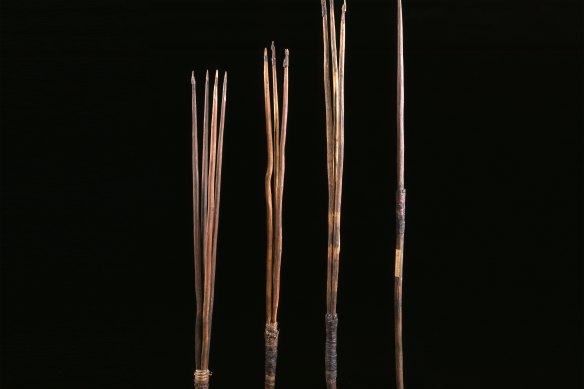 Four ancient spears are to be returned to Australia.