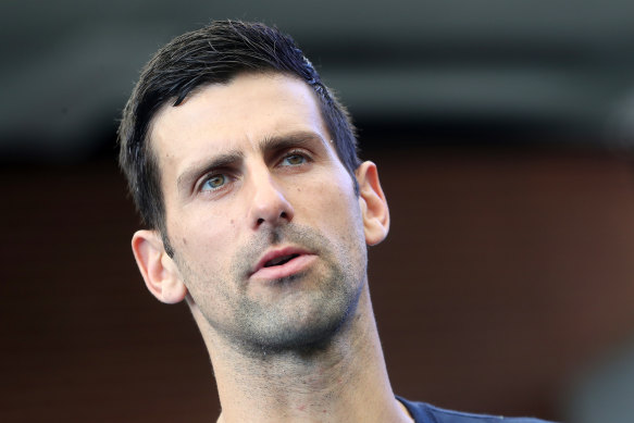 Novak Djokovic won’t be able to travel to the US until April at the earliest.