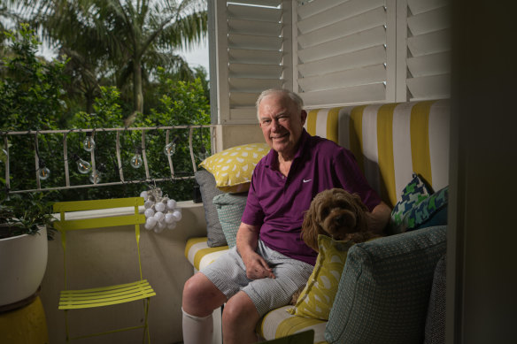 ABC broadcaster Jim Maxwell at his home in Sydney