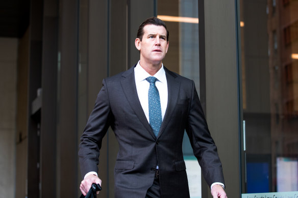 Ben Roberts-Smith outside the Federal Court in Sydney last week.