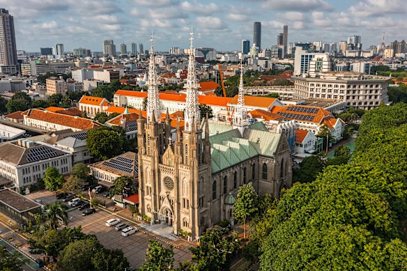 Jakarta’s imposing Catholic cathedral, located near the city’s Merdeka Square.