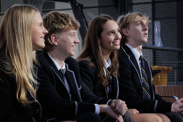 Students at Carey Baptist Grammar School, where PE is being studied by an equal number of male and female students.