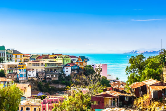 Countries like Chile are increasingly embracing an eco tourism focus … port city Valparaiso.