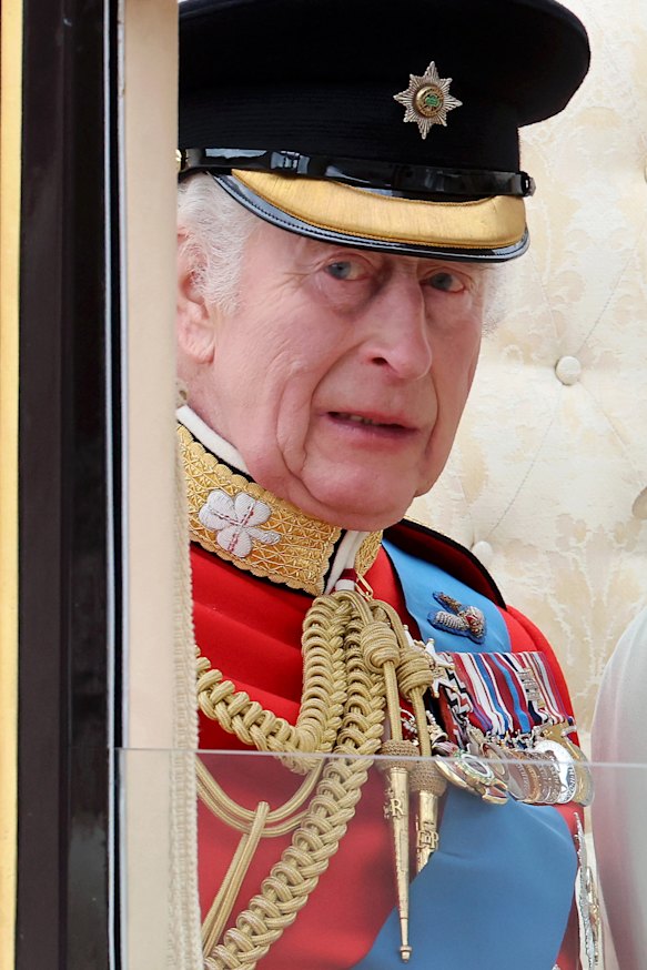 King Charles during Trooping the Colour.