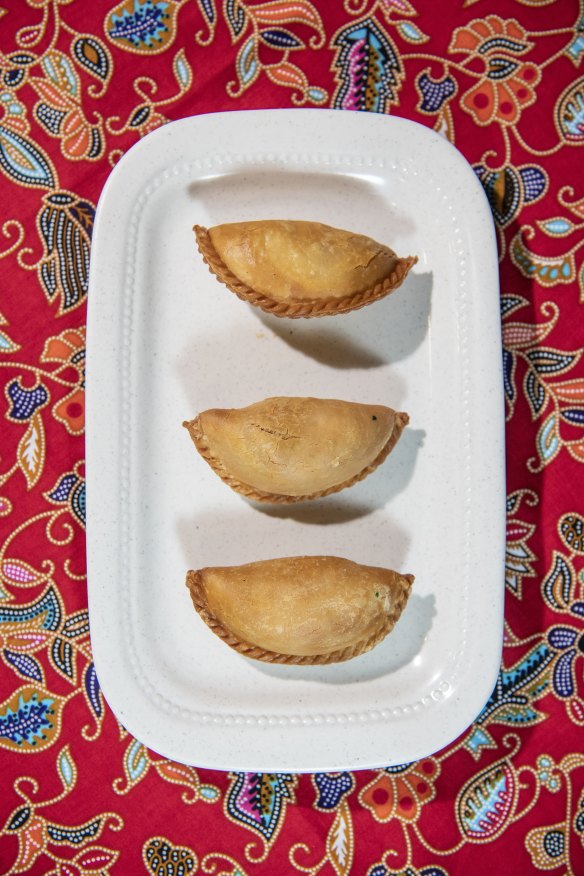 Vegetable curry puffs.