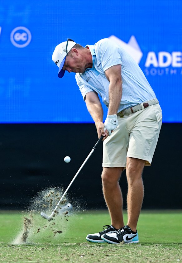 Talor Gooch plays on the 12th hole at The Grange Golf Club.