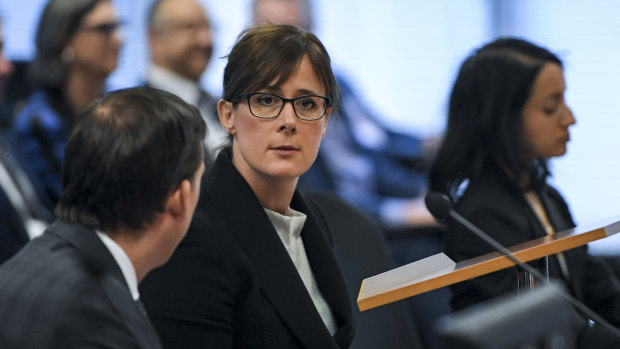 Senior Counsel Rowena Orr at the royal commission's initial public hearing into misconduct in the banking, superannuation and financial services industry.