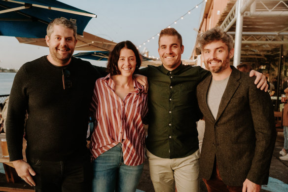 Lech (right) with siblings (from
left) John, Hannah and Steven Blaine in 2023.